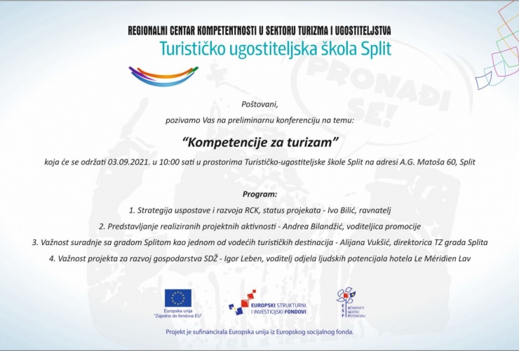 Najava konferencije "Kompetencije za turizam"